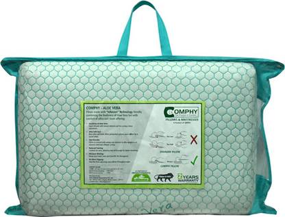 COMPHY Rectangular Foam Geometric Sleeping Pillow Pack of 1