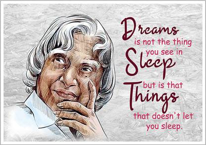 A.P.J Abdul Kalam Motivational Thought Paper Poster Paper Print
