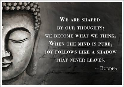 Lord buddha Thought Motivational Quote Paper Poster Paper Print