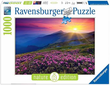 RAVENSBURGER Nature Edition-Mountain Meadow in Dawn Jigsaw Puzzle