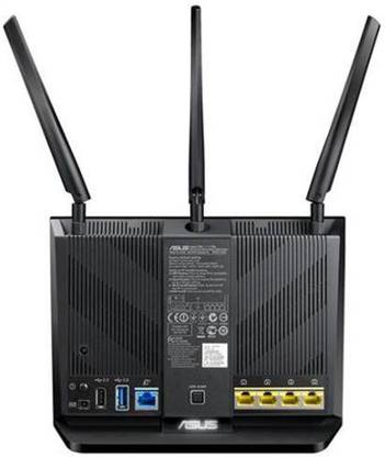 ASUS RT-AC68R Wireless Router 2.4 GHz 1300 Mbps Wifi Speed Dual Band Internal Antenna Ethernet (Cable Broadband)