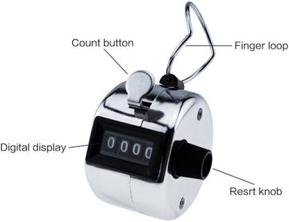 RHONNIUM Heavy Duty Hand-Held Tally Counter Tally Counter Analog Tally Counter