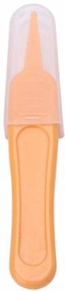 ERD Navel Tweezer Ears Cleaning Short and Rounded Tips for Safe Use(Orange)