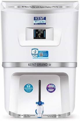 KENT  Grand Star 9 L RO Water Purifier (White) 9 L RO + UV + UF + TDS Water Purifier