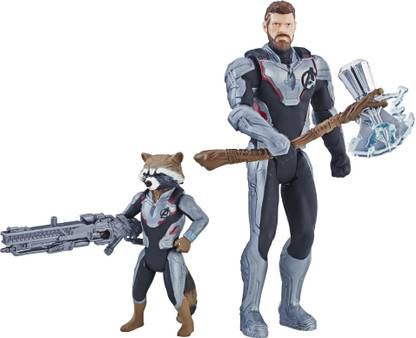 MARVEL Avengers Endgame Thor and Rocket Raccoon 2-pack Characters from MCU Movies