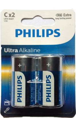 PHILIPS C Size Ultra Alkaline  Battery