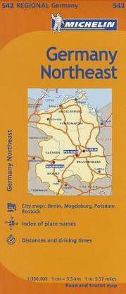 Michelin Germany Northeast Map 542