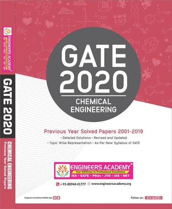 GATE 2020 Chemical Engineering Previous Year Solved Papers  - Gate Previous Year Questions Bank: Chemical Engineering