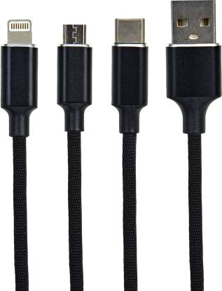 HI-PLUS Micro USB Cable 2 A 1 m USB DATA CABLE - 3in1 Multi-Pin Charging Cable