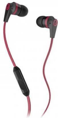 Skullcandy Ink'd Headset with mic (Black & Red, In the Ear) Wired
