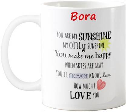 Exocticaa Bora Love Romantic Quotes 71 Ceramic Coffee Mug