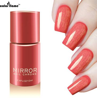 COLOR FLAME Mirror Effect Chrome Long Lasting Nail Polish Copper