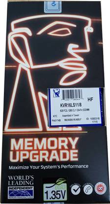 KINGSTON ddr3l DDR 8 GB (Dual Channel) Laptop (Ram DDR PC3)