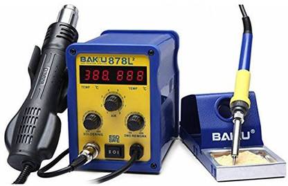 Baku BK-878L2 700W 220V EU Plug 2 in 1 Rework Soldering Iron and Hot Air Gun 700 W Temperature Controlled