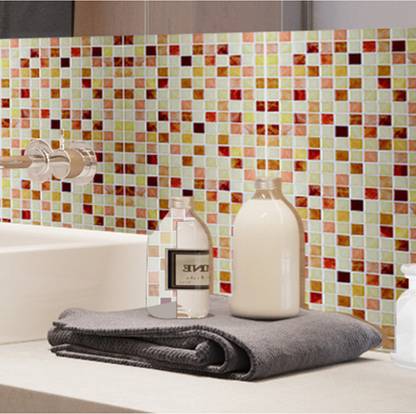 Vivid Tiles 25.4 cm decorative peel and stick mosaic/3d 10.62"x10" tile stickers Self Adhesive Sticker