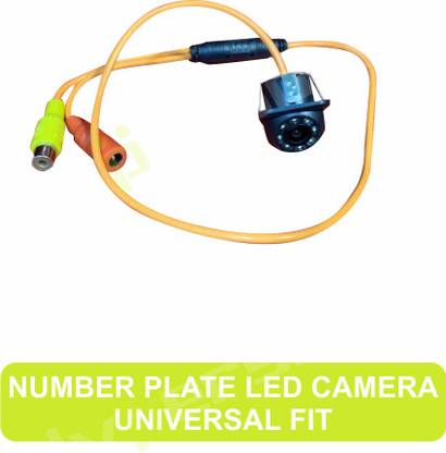Hypersonic 8 LED NUMBER PLATE MOUNT MOVING CAR REAR VIEW CAMERA WATER PROOF NIGHT VISION HD CAMERA WITH 1 YEAR WARRANTY Reverse Assist Camera System