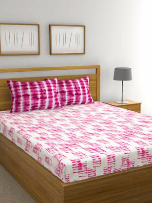 Raymond Home 144 TC Cotton Double Abstract Flat Bedsheet