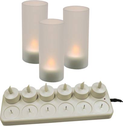 House of Queens Rechargeable LED Flameless Candles Tealight Flickering Candles Candle