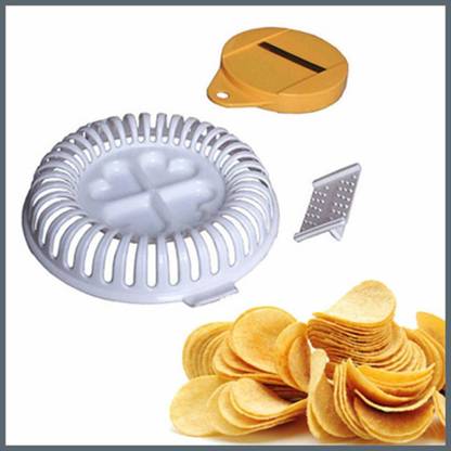 Manki Fashion Crea Chips Oil Free Microwave Potato Chips Maker and Slicer Potato Grater & Slicer