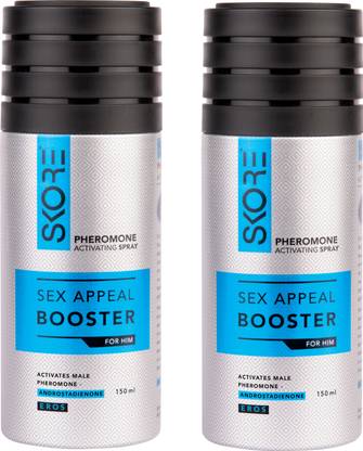 SKORE Pheromone Activating Spray Combo (Pack of 2) Body Spray  -  For Men