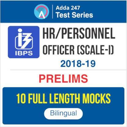 Adda247 IBPS SO HR Officer Prelims 2018 Online Test Series