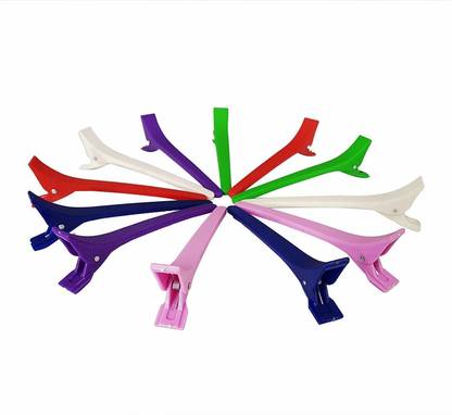 SIYAA High Quality Section Clips for Hair Styling Use in Parlor, Saloon and Home Use 12 Pcs Hair Clip