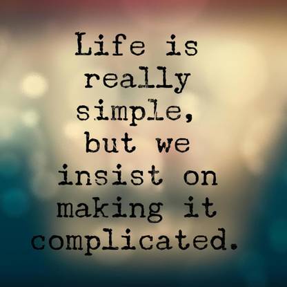 life is really simple |Motivational Poster|Inspirational Poster Paper Print