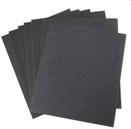 CENTURY Sand Paper Wet or Dry (Black) - Set 18 Sheets 100-2000 Silicon Carbide Sandpaper