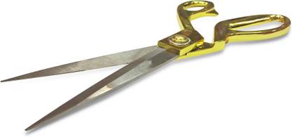 AKSHAT TAILORING SCISSOR 9.5 INCH STAINLESS STEEL SCISSORS GOLD COLOUR HANDLE Scissors