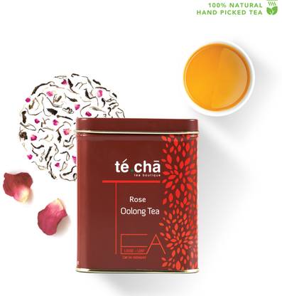 Te.Cha Premium Rose Blended with Roses from France Rose Oolong Tea Box