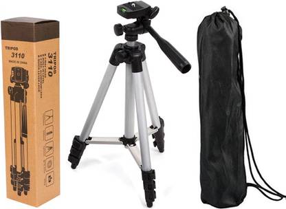 Mobhead 3110 TRIPOD WITH MOBILE HOLDER High Quality 360° Horizontal 90 vertical rotation with 3-way head Extendable Mobile Smart Phone Digital Camera Tripod Stand Mount Holder Clip Set For Mobiles & Smartphones Tripod