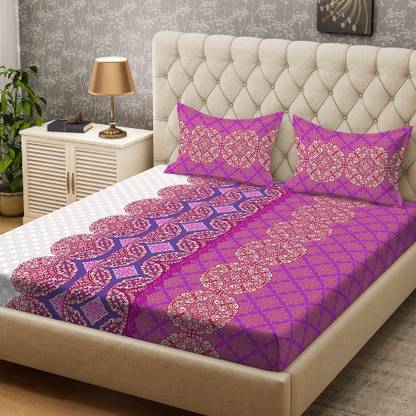 Bombay Dyeing Cotton Double Flat 104 TC Printed Bedsheet