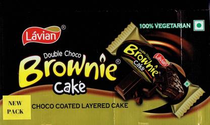 lavian Double Choco Brownie Cake Bars
