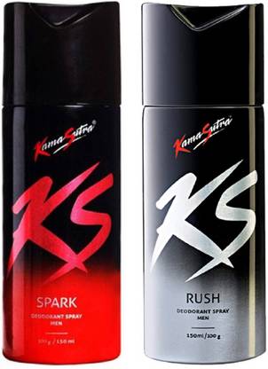 Kamasutra Spark and Rush Deodornt Spray (Pack of 2) Deodorant Spray  -  For Men