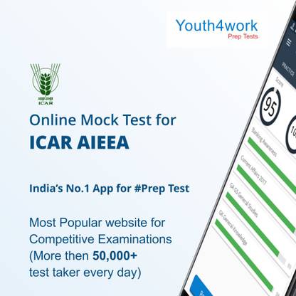Youth4work Indian Council of Agricultural Research (ICAR) AIEEA Exam Online Mock Test (No CD)
