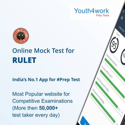 Youth4work Rajasthan University Law Entrance Test (RULET) Exam Online Mock Test – 1 Month Subscription voucher (No CD)