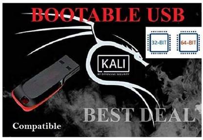 Kali linux Kali Linux 2019.4 64 Bit Live Bootable Installation 16 GB PenDrive Free Open Source Software with Free Updates Unlimited Installations Free security and maintenance updates
