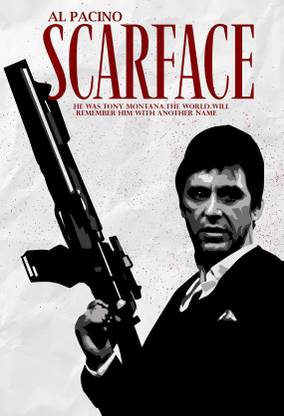 Scarface Al Pacino Poster for Room & Office (13 Inch X 19 Inch, Rolled) Multi color Paper Print