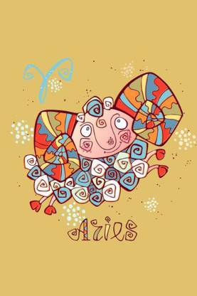 Aries Zodiac Sign Art Paper Print