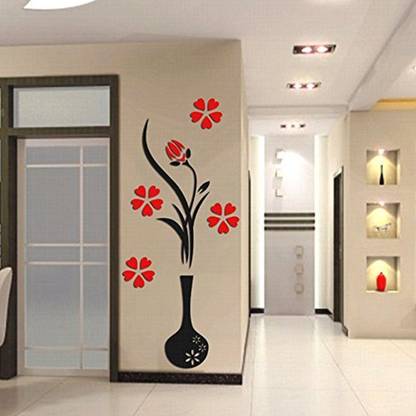UD Unique Decor Flower Pot Reusable Wall Stencil - (80 X 36) Inches Wall Decor_13 Flower Pot Stencil