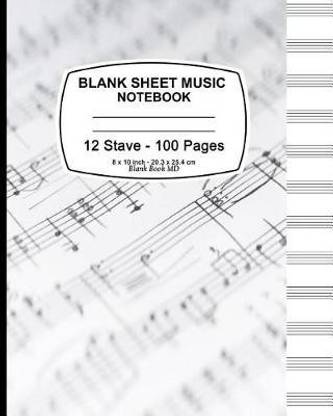 Blank Sheet Music Notebook (Music Notes)