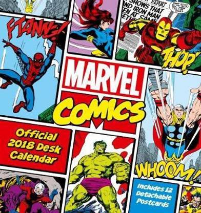 Marvel Comics Official Desk Easel 2018 Calendar - Month To View Desk Format