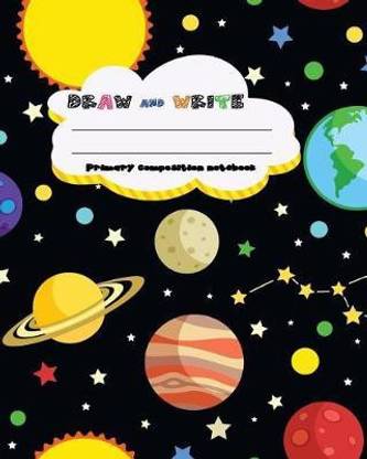 DRAW and WRITE primary composition notebook, 8 x 10 inch 200 page, Galaxy sofecover