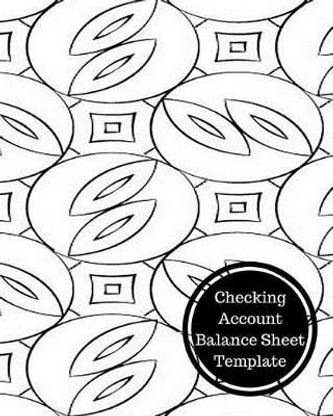 Checking Account Balance Sheet Template