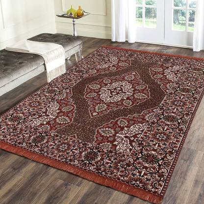 Flipkart SmartBuy Orange Chenille Area Rug