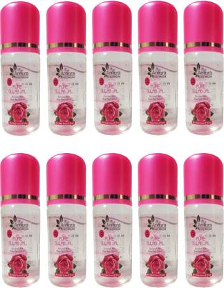 Amura Premium Pure Rose Water / Gulab Jal 600ml (Pack Of 10, 60ml eatch) Face Wash