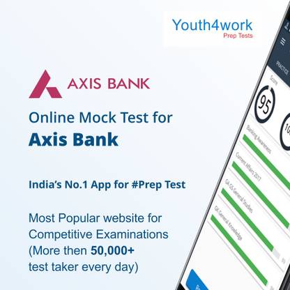 Youth4work Axis Bank Exam Online Mock Test – 1 Month Subscription voucher (No CD)