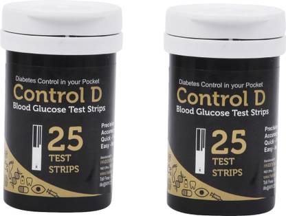 Control D 2 x 25 50 Glucometer Strips