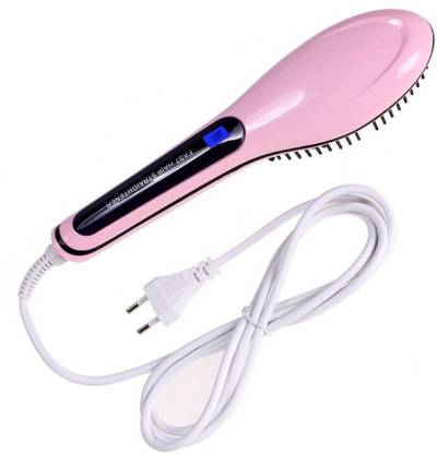 ZEXMON Professional Ceramic Hair Straightener Brush Fast Detangling Electric Comb, Digital Display, Massage Straightening Anti Static Anti Scald ZX006 Hair Straightener Brush