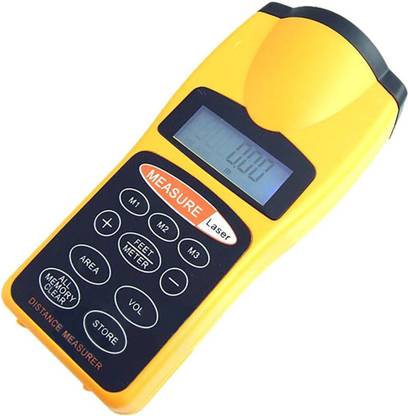 AS TOOL CENTER CP-3007 High Quality LCD Ultrasonic Distance Meter Measure + Laser Pointer Non-magnetic Engineer's Precision Level